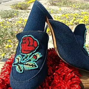 DEMIN BEADED  CLOG MULES